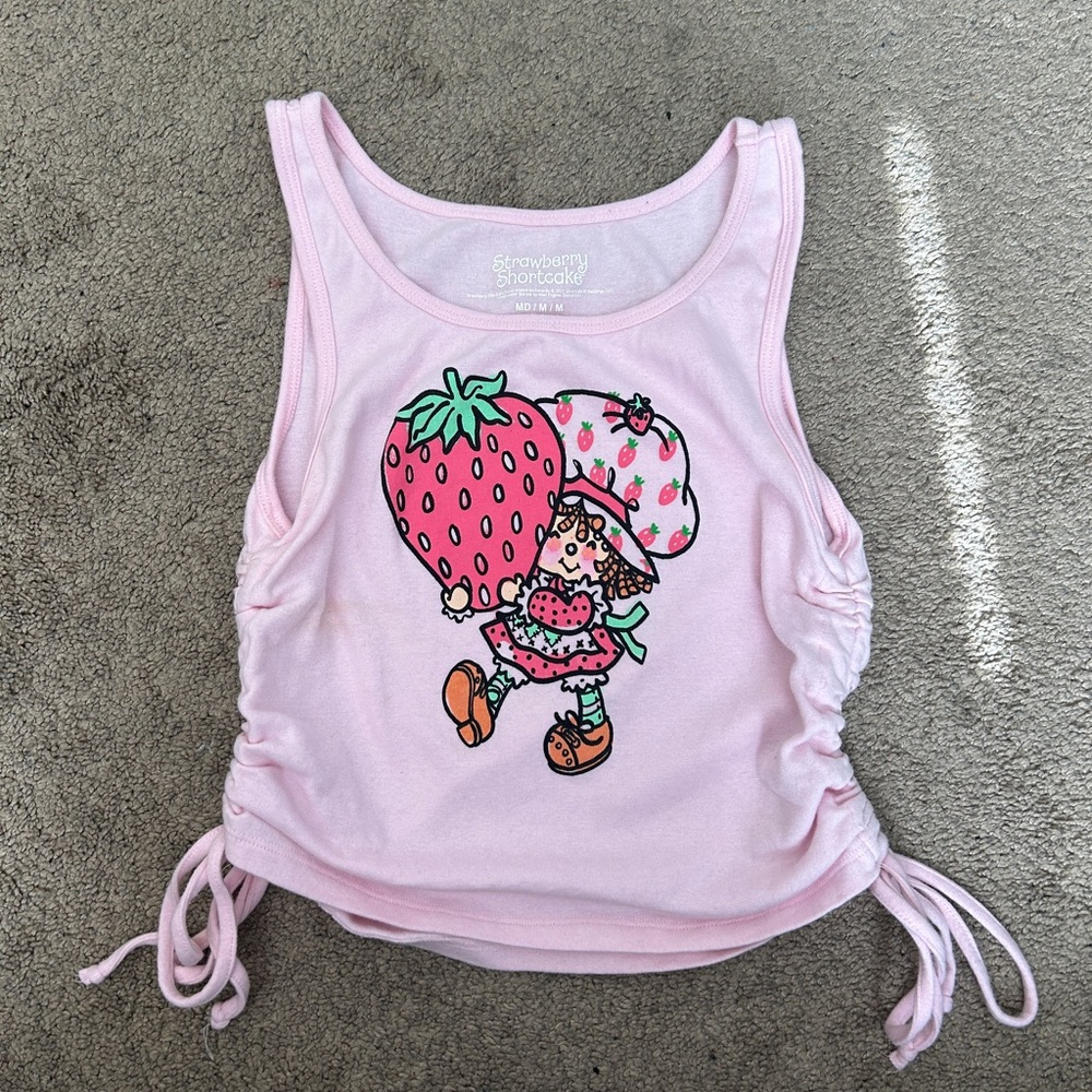Pink Strawberry Shortcake Tank Top